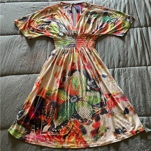 Boho Multi-Colored Flower Dress